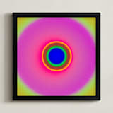 "Sun in the dust. Variations 28" - Art Print in Magenta Psychodelia by Arash Fattahi Acosta - Framed
