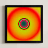 "Sun in the dust. Variations 18" - Art Print in Psychedelic Yellow by Arash Fattahi Acosta - Framed