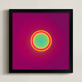 "Sun in the dust. Variations 12" - Art Print in Intense Red by Arash Fattahi Acosta - Framed