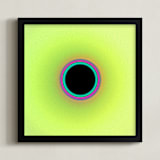 "Sun in the dust. Variations 6" - Art Print in Highlighter Yellow by Arash Fattahi Acosta - Framed