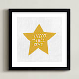 "Hello Little One" - Art Print in Mustard by Little Miss Missy - Framed