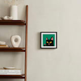 "Max the Cat" - Art Print in Emerald Green by Nieves Herranz - In a Room