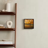 "Oak Knoll Gold" - Art Print in Golden Yellow by Stacy Kron - In a Room