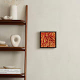 "Dahlia Shag Look" - Art Print in Orange Shag by A MAZ Design - In a Room