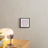 "Watercolor Alphabet " - Art Print in Princes Pink by Belia Simm - In a Room