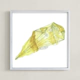"Citrine" - Art Print in Lemon by Naomi Ernest - Framed