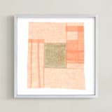 "Abstract Muted 1" - Art Print in Blush Pink by Kelly Nasuta - Framed