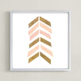 "Abstract Muted 3" - Art Print in Blush Pink by Kelly Nasuta - Framed