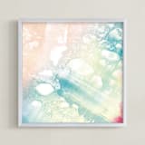 "Wave II" - Art Print in light turquoise by Helen Halik - Framed