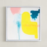 "Sometimes I Wish Beginnings Were Ends" - Art Print in Yellow by Jaime Derringer - Framed