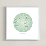 "Northern Sky" - Art Print in Mint by Jessie Steury - Framed