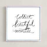 "collect beautiful moments" - Art Print in white by Vivian Yiwing - Framed