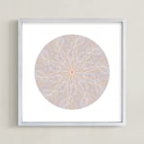 "Planet no.5 Day Dream" - Art Print in Silver Rose by Jan Shepherd - Framed