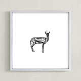 "Gazelle" - Art Print in Black by IMG_101 - Framed
