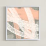 "Back and Forth 1" - Art Print in Powder Pink by Simona Gocan - Framed