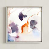 "Watercolor Abstract Flora Series : Fall 1" - Art Print in Purple and Orange by Marta Spendowska - Framed