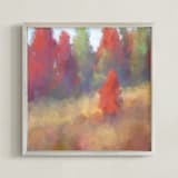 "Forest Mist" - Art Print in Autumn Gold by Amy Hall - Framed