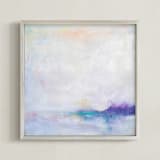 "Escape " - Art Print in Blue White by Julia Contacessi - Framed