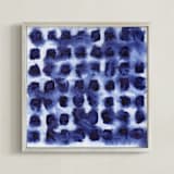 "indigo blot test" - Art Print in indigo blue by Kelly Witmer - Framed