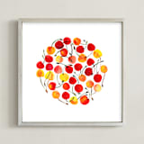 "whimsical watercolor cherries" - Art Print in cherry by Alexandra Dzh - Framed