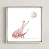 "Harvest Moon" - Art Print in Fox tail by Maja Cunningham - Framed