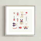 "Bugs Squared" - Art Print in Sand by Dawn Jasper - Framed