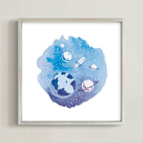"Exploration" - Art Print in White by amanda lawrence - Framed