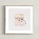 "click click" - Art Print in Light Grey by Alicia Abla - Framed