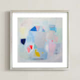 "Snow White" - Art Print in Sky Blue by Shina Choi - Framed