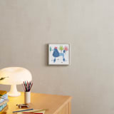 "Parisian Poodle" - Art Print in Parisian Blue by Ali Macdonald - In a Room