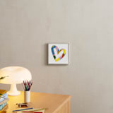 "Heart - Be Bright" - Art Print in Mid Century Rainbow by Christina Flowers - In a Room