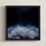 "Stormy Sea" - Art Print in Mist by Emily Morris - Framed Canvas
