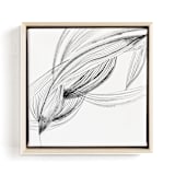 "Movement" - Art Print in Cloud White by Lucrecia Caporale - Framed Canvas
