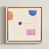 "Levitation 1" - Art Print in Coral by Tatjana Koraksic - Framed Canvas