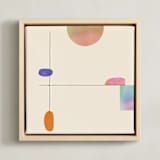 "Levitation 2" - Art Print in Coral by Tatjana Koraksic - Framed Canvas