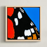 "Magnificent Monarch" - Art Print in Butterfly Orange by Janie Allen - Framed Canvas