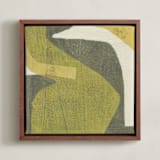"Tumbling 1" - Art Print in Olive by Carrie Moradi - Framed Canvas