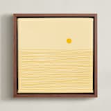"Golden Reflections" - Art Print in Buttercream by Pippa Shaw - Framed Canvas