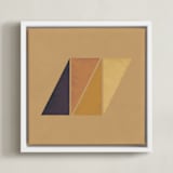 "Origami I" - Art Print in Marigold by Yohaku Oshima - Framed Canvas