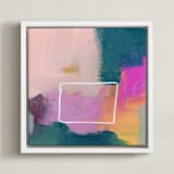 "Somewhat Contained" - Art Print in Blush by Lindsay Megahed - Framed Canvas