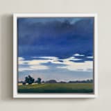 "Come Rain or Shine" - Art Print in Summer Storm by Stephanie Goos Johnson - Framed Canvas