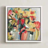 "In Memory Of" - Art Print in Rose by Heather Karp - Framed Canvas