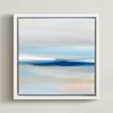 "Dive In" - Art Print in Sky Blue by Nicole Walsh - Framed Canvas