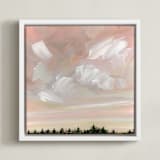 "Above the Trees" - Art Print in Rose by Nicole Walsh - Framed Canvas