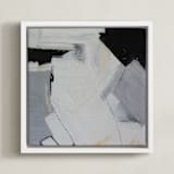 "On the Fence" - Art Print in Statement black by Colleen Ehrlich - Framed Canvas