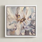 "Desert Peony" - Art Print in Pale Pink by Mandy Trimble Leonard - Framed Canvas