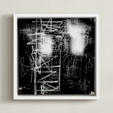 "Ochre Eucalyptus II" - Art Print in Black by Tanya Lee Design - Framed Canvas