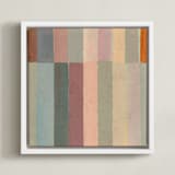 "Piano Bars I" - Art Print in Mauve by Lindsay Megahed - Framed Canvas