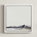 "Ainsley" - Art Print in Grey blue by Mande Calhoun - Framed Canvas