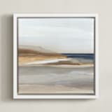 "Del Mar South" - Art Print in Blue by Melissa Marquardt - Framed Canvas